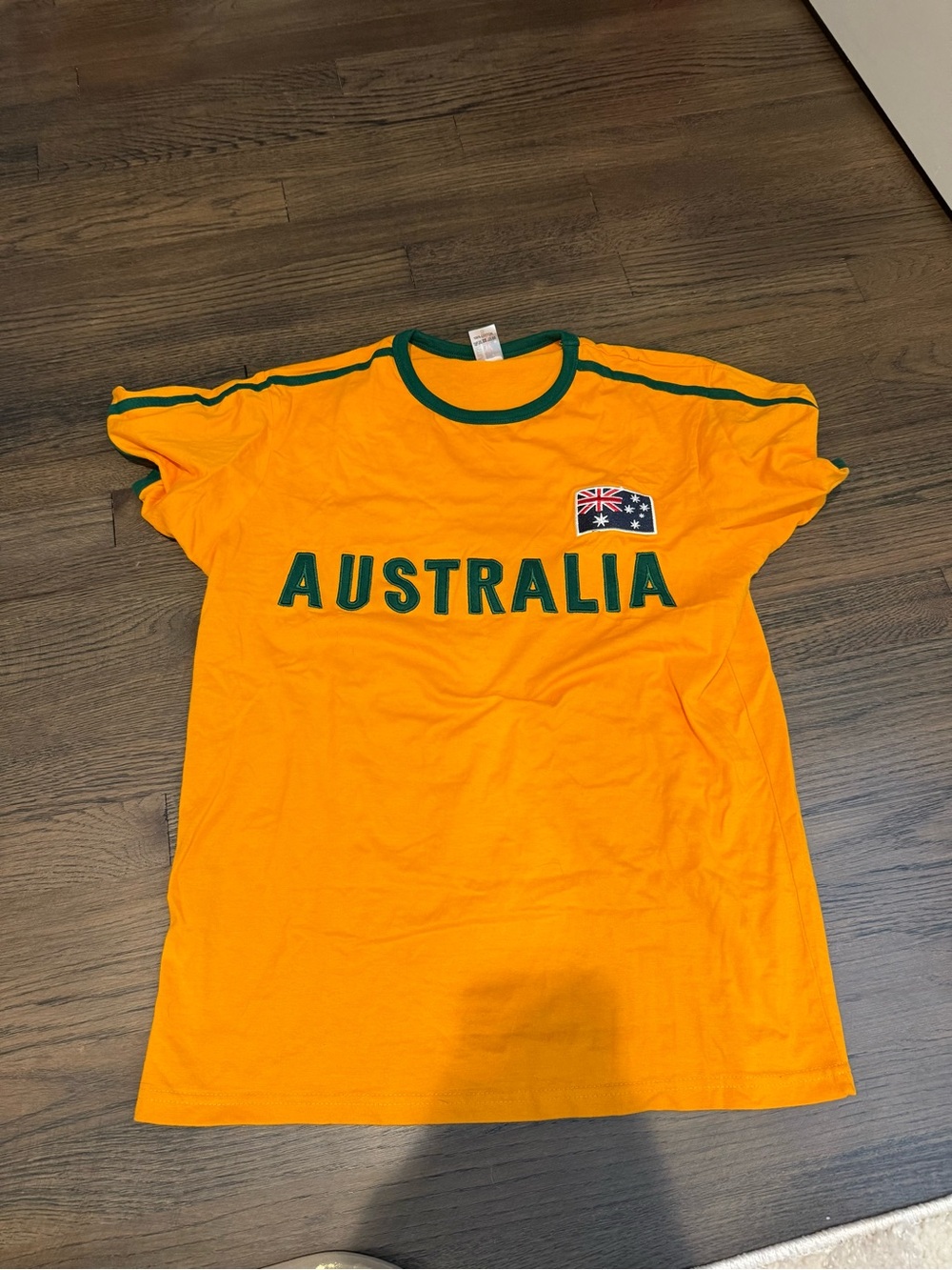 Australia Graphic Tee - Gold with Green Trim